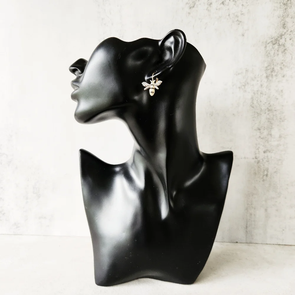Kenneth Jay Lane Look Of Real Goldplated & Cubic Zirconia Bumble Bee Earrings